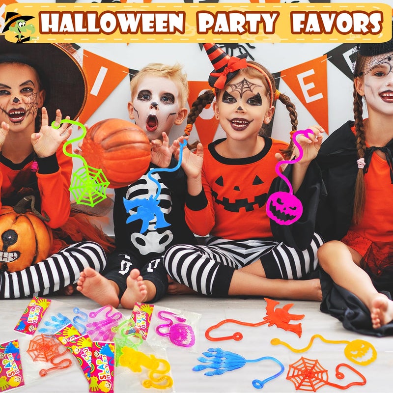 Leetous Halloween Treats Non Candy Bulk for Kids  Sticky Hands Party Favors Supplies for Toddlers-100 Pack Halloween Birthday Basket Goodie bag Stuffer Fillers Bulk Classroom Prizes Toys Gifts for Boys Girls - Image 3